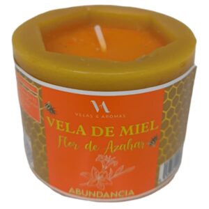 Vela de Miel de Azahar fabricada por Velas y Aromas