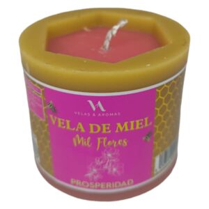 Vela de Miel de Flores Natural y Ecológica creada por Velas y Aromas