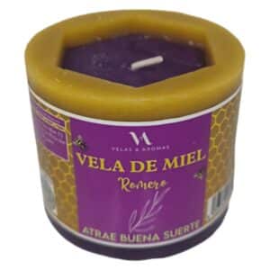 Vela de Miel de Romero fabricada por Velas y Aromas