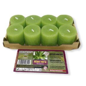 Velas de Aloe Vera en Pack de 8 unidades