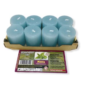 Velas de Menta en Pack de 8 unidades