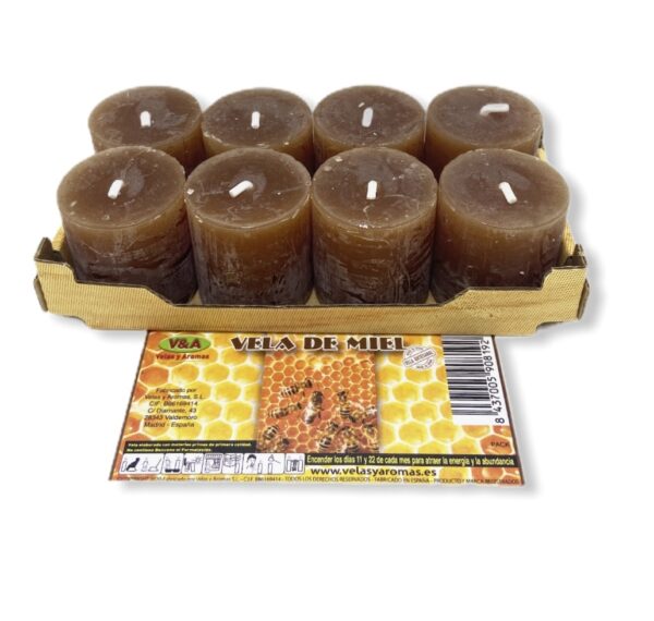 Velas de Miel en Pack de 8 unidades