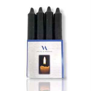 Velas de candelabro negras