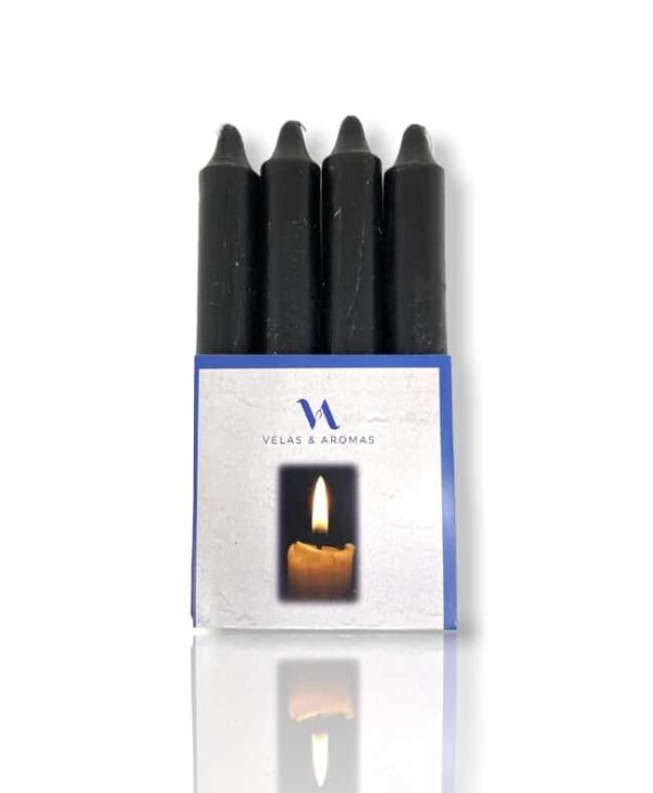 Velas de candelabro negras