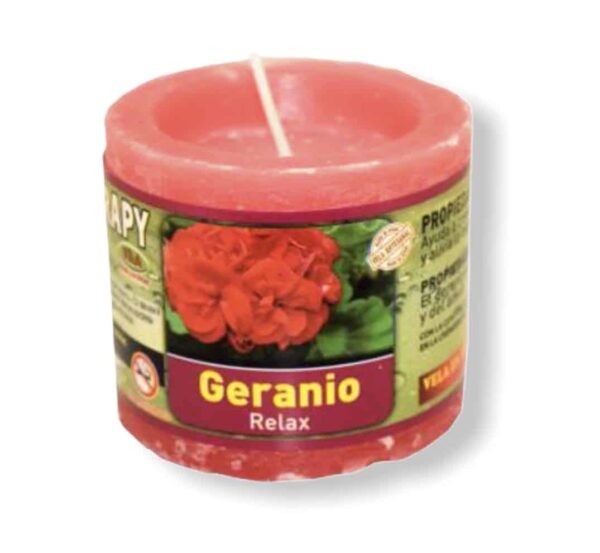 Vela de aromaterapia de Geranio